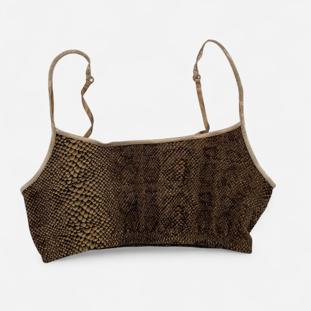 Victoria's Secret brown snakeskin print bralette